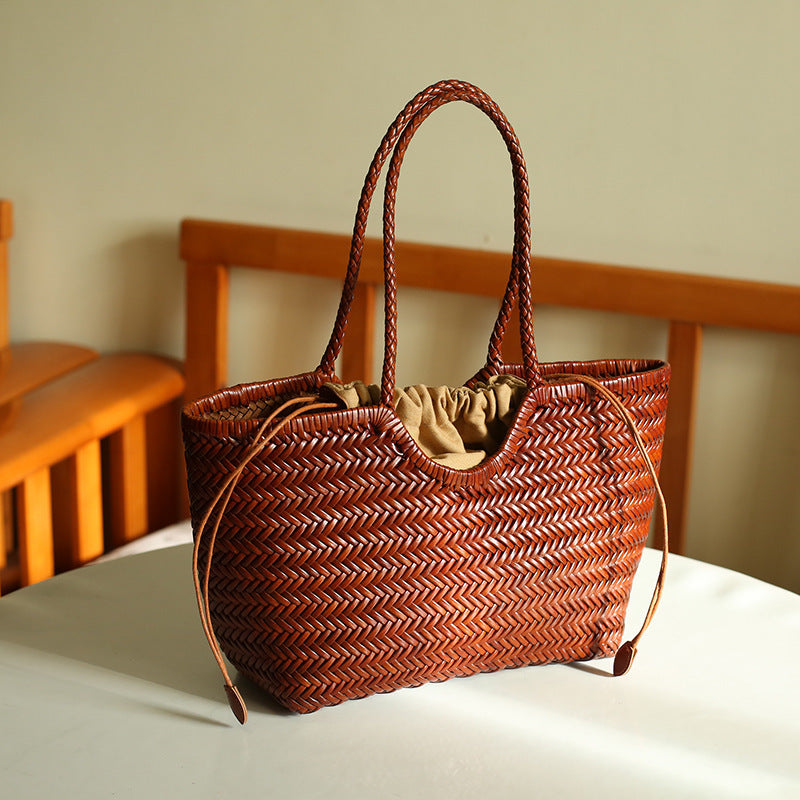 Genuine Leather Woven Bags