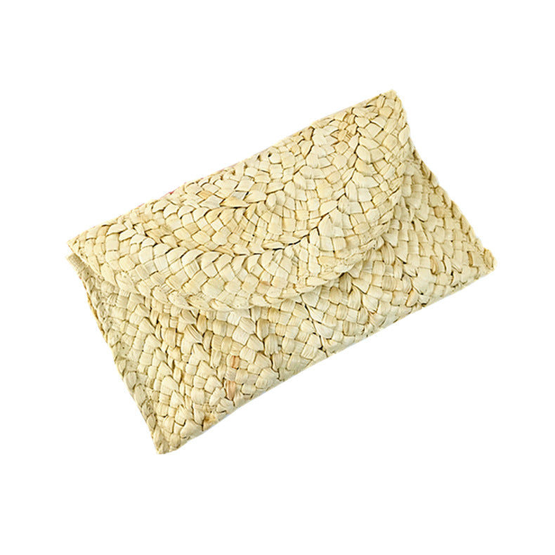The Fringe Striped Straw Beach Tote Bag